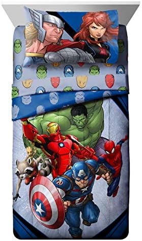Комплект спално бельо за двама души Jay Franco Marvel Отмъстителите Fight Club на 5 позиции - Включва Обръща одеяло