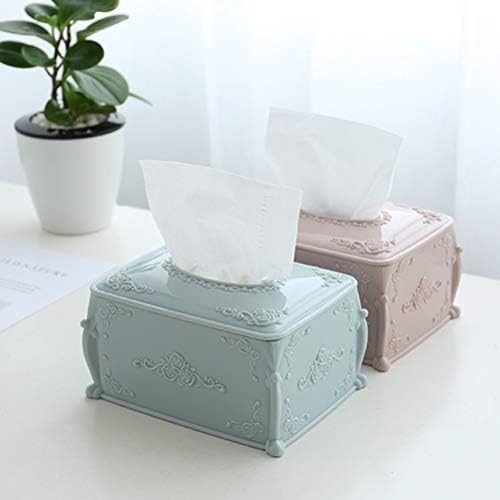 TOPBATHY Кутия за салфетки в европейски стил, квадратен държач за хартиени кърпи за ръце, пластмасов контейнер за съхранение