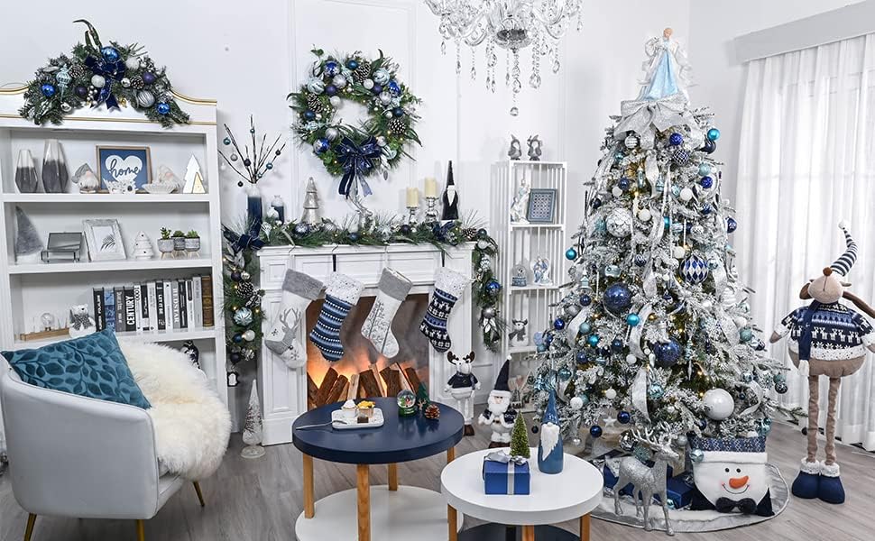 Комплект коледна украса Severin Madelyn Winter Wishes (2 броя) | 16-каратные 80-мм Топки с Коледните орнаменти