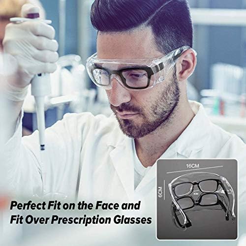 Защитни Очила, Защитни очила, Прозрачни Лещи Против надраскване, Защита От замъгляване, UV-Защита, Регулируеми очила,