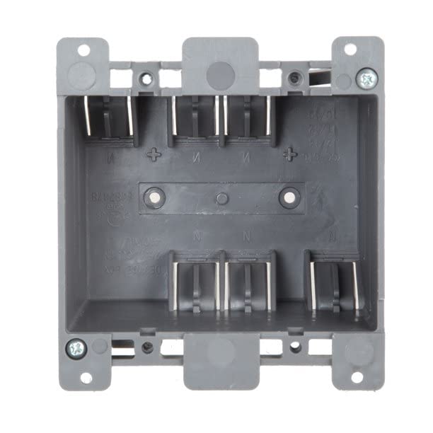 Кутия за електрически контакт Newhouse Hardware PVC стара работа на 2 групи (48 броя в опаковка) | 25 куб. инча. Пластмасов Разпределителните