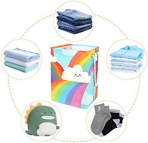 Unicey Сладко Cloud Rainbow Водонепроницаемое Складное Кофа за дрехи с Коша за Бельо за Детска Стая, Спалнята,