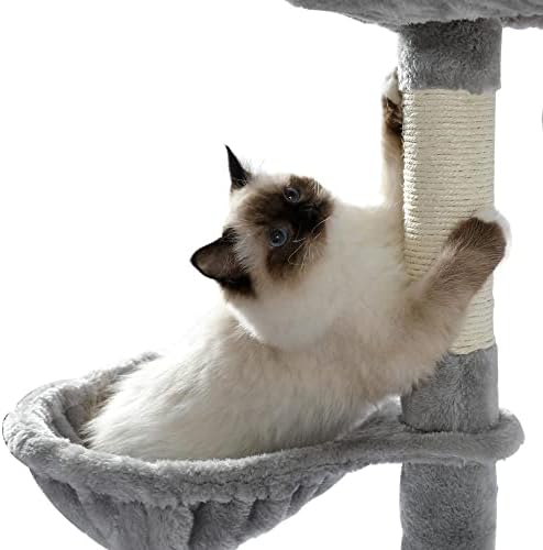 Ultimate Котка Алпинизъм Tower - Диференцирани Котешки дърво с Когтеточкой, Удобен Хамак за Етажната собственост