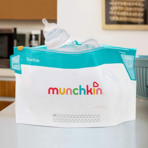Пакети с парен стерилизатором за микровълнови бутилки Munchkin® Sterilize™, 30 приложения в опаковка, 6 Опаковки