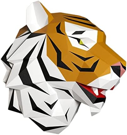 WLL-DP Величествен Вид на Главата на Тигър 3D Хартиена Скулптура САМ Оригами Пъзел Геометричен Хартиен Трофей Креативна Книжен