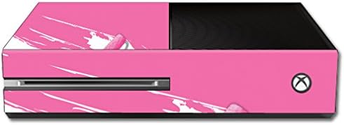 Кожата MightySkins е съвместима с конзолата на Microsoft Xbox One, обертывающая стикер, скинове, розово валяк за боя
