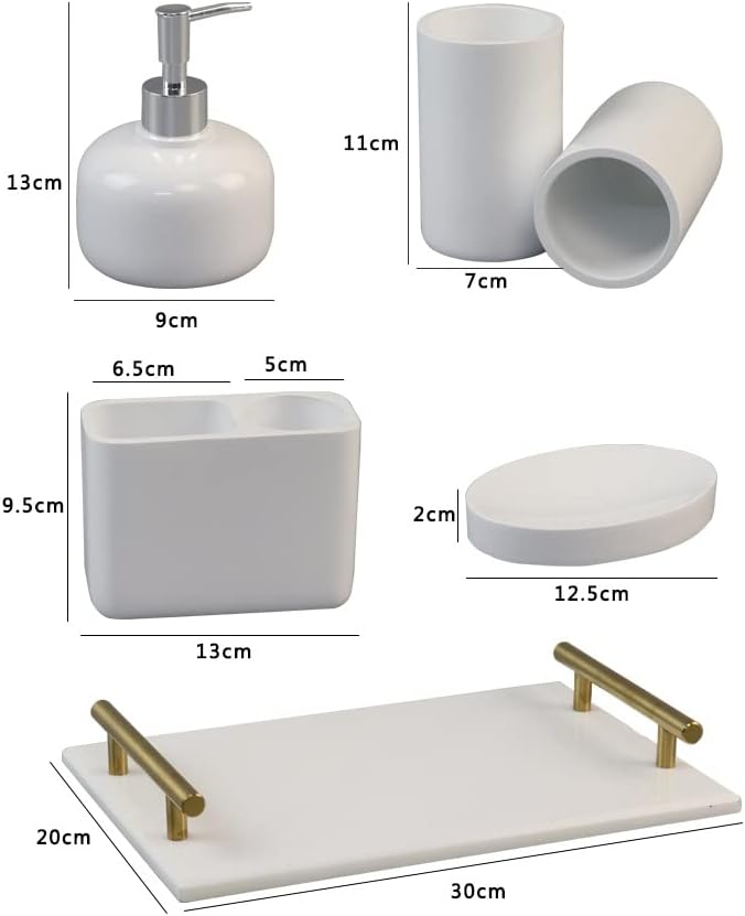 SAWQF Набор от Тоалетни Принадлежности Nordic Комплект За Миене на Баня на Притежателя на Електрическа Четка