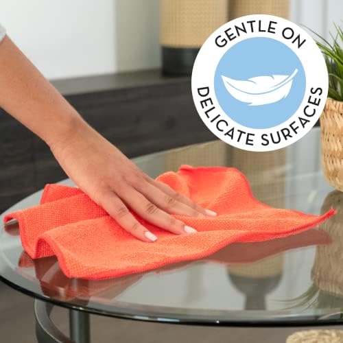 S & T INC. Кърпа от микрофибър за почистване на дома, Обемни Почистващи Кърпи за почистване, Многократно Тъкани Кърпи