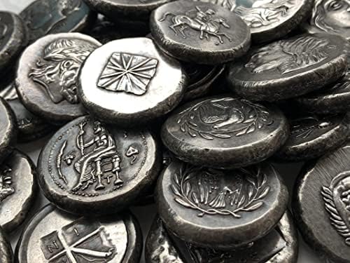 Гръцките Монети, Месинг Със Сребърно Покритие Старинни Занаяти Чуждестранни Възпоменателни Монети На Нередовно Тип