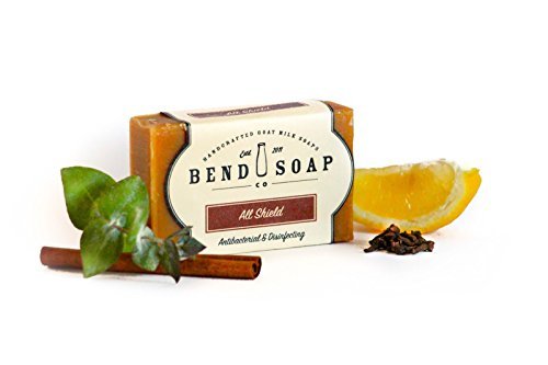 Bend Soap Company Напълно Естествен сапун от козе мляко ръчен труд за облекчаване на състоянието суха кожа, All Shield, 4 Порции