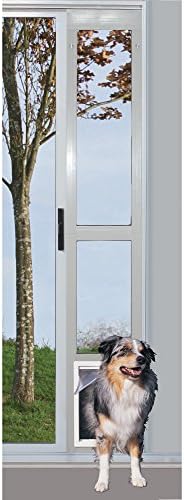 Ideal Pet Products Модулна АЛУМИНИЕВА врата за двор за домашни любимци, Регулируема височина в събирането От 77-5/8до