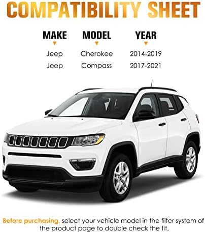 Лявото и Дясното Странично Огледално Стъкло с подгряване за Jeep Cherokee 2014-2019, Compass 2017-2021 Подмяна