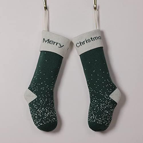 Коледни Чорапи VZXATYOP, Персонализирани 4 опаковки 18 инча, Семейни Украса за Коледните Чорапи под формата на Снежинки,