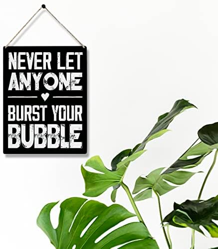 Никога не Позволявайте на Никого да Се спука вашето Пузырю Дървена Табела 8x10 Русалка Подаръци Дървена Подвесная