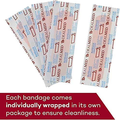 Разтеглив, самозалепващи превръзки от тъкан Dealmed – 100 броя (3 опаковки) Превръзки с Незалепващо подплата,