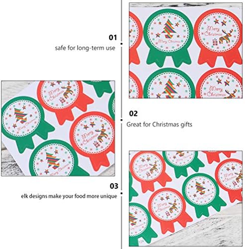 Abaodam 30 бр Коледни Уплътнителни Декоративни Стикери етикети (Различни цветове), използвани за празнуване на Коледа