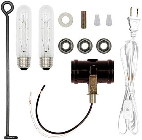 Комплект кабели за ултра коледно Creative Hobbies® ML5-2B6, две лампи с мощност 40 W, жично скоба, Двоен изход на базата Medium