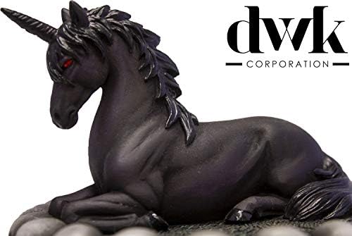 DWK - Mystic Jewels - са подбрани Кутия за спомен с Черен Единорогом -Кутия за украшения от Черен Единорогом - Ковчег за съхранение