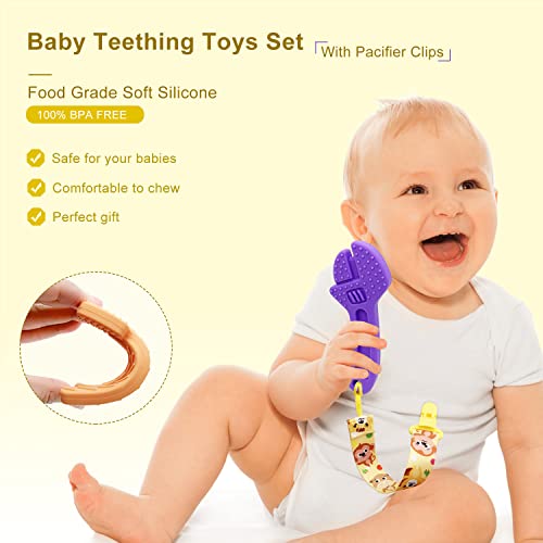 Играчки за никнене на млечни зъби за деца от 6-12 Месеца, Силиконови Играчки За никнене на млечни зъби, Детски Прорезыватель,