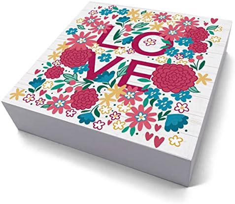 Романтични Подаръци Цвете на Любовта Декор на Масата Дървена Кутия за Знак Аз Те обичам Подаръци за Него, Нея, Селски