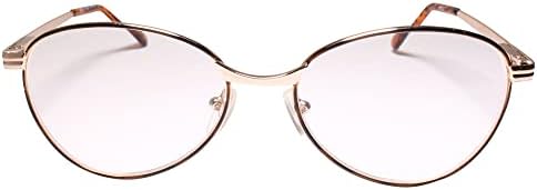Класически Реколта Ретро Кутия Шарнирные Златни Овални Очила за четене 3.50