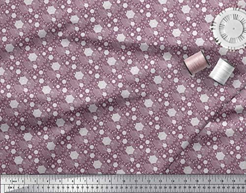 Шифоновая тъкани от вискоза Soimoi, кърпа с шестигранным принтом, ширина 42 инча
