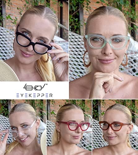Eyekepper Спестете 10% на 5 опаковки женски ретро очила за четене в голям размер, и 5 опаковки ридеров Half Moon +3,25