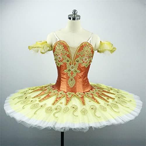 DINGZZ/ Rose балетное рокля за момичета, Професионални балетное блинное рокля с цветен модел, Балетные етап костюми за възрастни