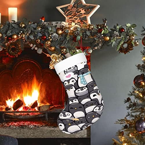 Коледни Чорапи, Сладък Императорският Пингвин Двустранни Чорапи За Окачване На Камината