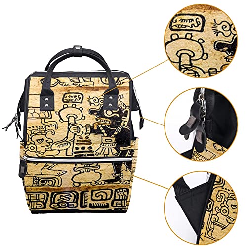 Чанти-Тоут за Памперси на Националното Изкуство на Ацтеките, Раница за Мумии, Чанта за Пелени с Голям Капацитет,