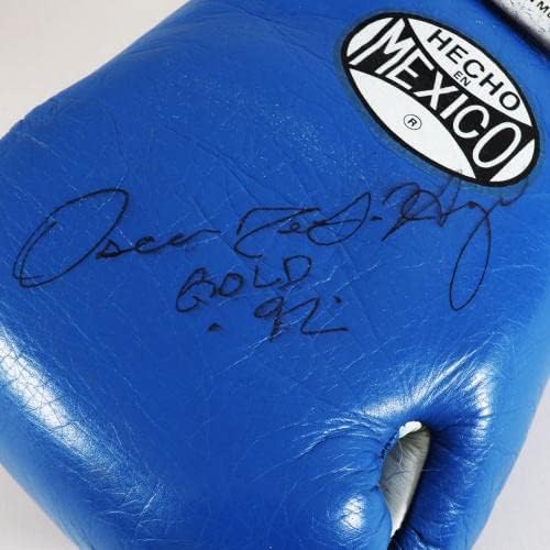 Боксови ръкавици с автограф на Oscar De La Hoya началото на 90-те - Боксови ръкавици с автограф