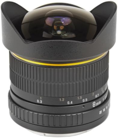 Сверхширокоугольный обектив Bower SLY358AE 8 mm f/3,5 Рибешко око на цифровите фотоапарати Nikon AE