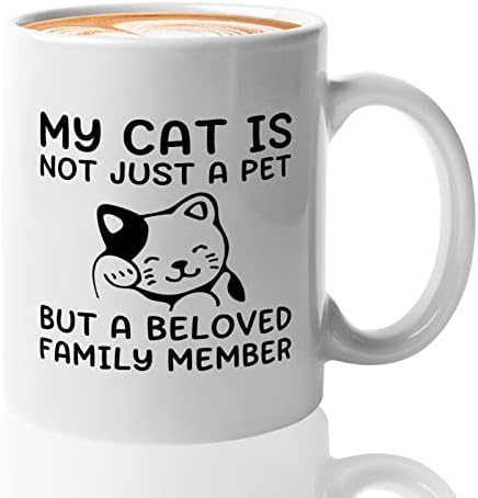 Кафеена чаша Flairy Land Cat Mom 11 грама, Черна -My cat makes - Забавно Котка, Майка, Kitties, Дами, Родители,