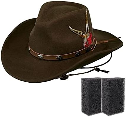 ATZI HATS Гъба за почистване на фетровых шапки - Комплект за почистване шапки за ковбойских шапки Fedora Cowgirl - Премахва