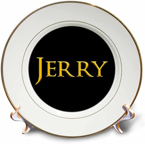 3дРоуз Джери - Елегантно детско име за момичета в Америка. Жълти на черни Ключодържатели - плоча (cp_356428_1)