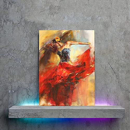 Абстрактна Живопис Танцуваща Балерина Момиче Стенно Изкуство Маслена живопис 16x20 см (40x51 см)