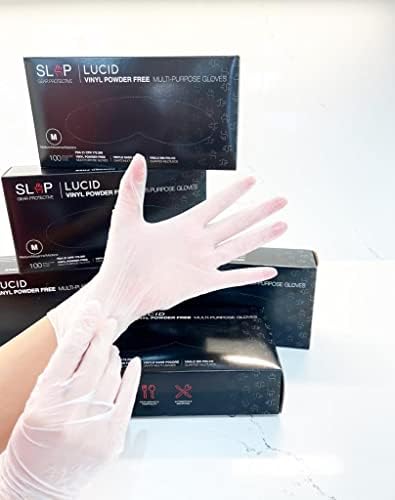 Винилови ръкавици VOZOW 100 Count Box | Нестерильные -Без латекс и прах | Многофункционална Ръкавици за Еднократна