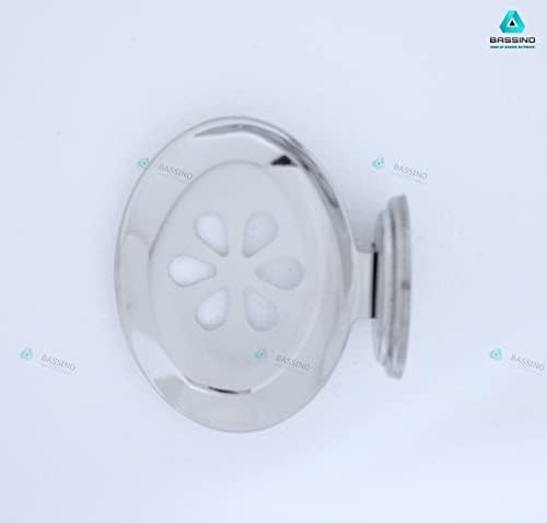 Препарат за съдове/Титуляр за баня BASSINO от неръждаема стомана Монтиране на стена, Аксесоари за баня (Хром),