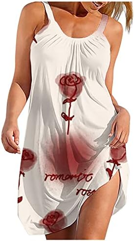 NOKMOPO Пролетни Рокли за Жени 2023 Кратко Модно Ежедневното Универсално Празнична Лятна Рокля-Прашка с Принтом