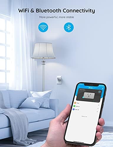 Govee Smart Plug, Wi-Fi, Bluetooth Контакти 2 пакета Работят с Alexa и Google Assistant Комплект с Govee Smart Plug,
