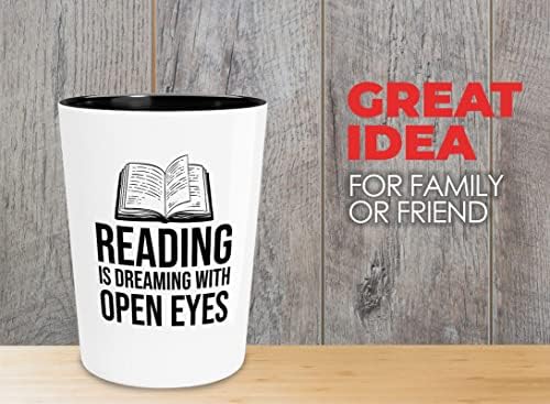 Чаша за любителите на книги Flairy Land 1,5 мл - Четене - това е сън с отворени очи - Подарък За Поети, Книжарници