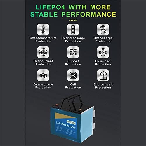 Батерия ZJDU 12V 50Ah Lifepo4 с Литиево-железофосфатными елементи, Батерия Lifepo4 с дълбок цикъл, Акумулаторна батерия