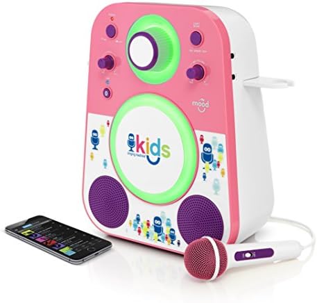 Детска поющая машина SMK250PP Mood с led подсветка, Bluetooth Високоговорители за подпевания с кабелен младежки