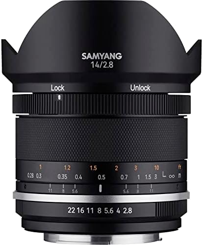 Обектив Samyang 14mm F2.8 Mk2 с ръчно фокусиране, за камери на Canon 22985