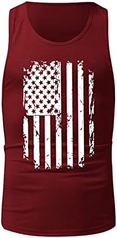4 юли, Мъжки Блузи с графичен Модел на Американски флаг, Тениска с Графичен Дизайн, Летни Спортни Тениски Без Ръкави, Спортна