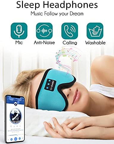 Слушалки за сън LC-dolida Bluetooth Smart Sleep Маска, Бордо Слушалки за сън с Таймер автоматично изключване