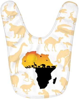 Бебешки Лигавници с Африкански животни - Лигавници За Хранене на Деца на Африканския Континент - Сладък Лигавници с