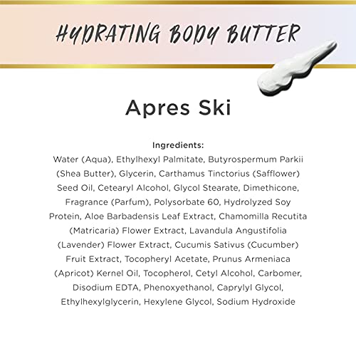 LaLicious Après Ski Body Butter - Хидратиращ крем за тяло с масло от Шеа - Без парабени (8 унция)