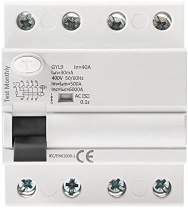 Автоматичен прекъсвач ac ANIFM GYL9 Различното ключа за променлив ток 4P 25A 40A 63A 80A 100a1 бр. Размер: 4P 40A, цвят: 100mA)