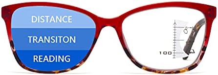 YIJIA-YOUNG Прогресивно Мультифокальные Очила за Четене, Блокиране на Синята Светлина с Пружинным тръба на шарнирна връзка,